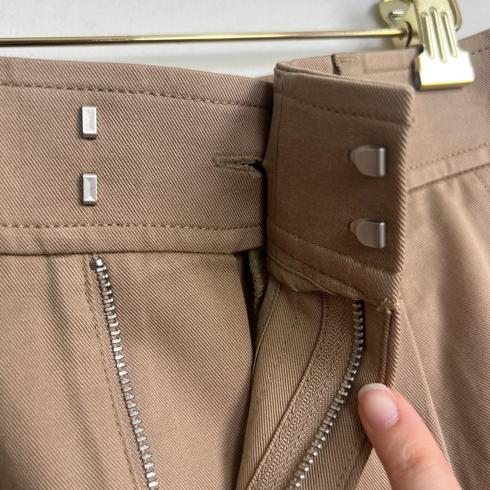 Everlane Womens The Way-High Drape Pant Khaki Tan Pleated Tapered Trousers 10 - Picture 8 of 9